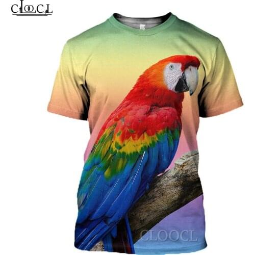 HX Newest Popular Animal Parrot T Shirt 3D Print Fashion Harajuku Streetwear Pullover Tops Oversized Clothes Drop Shipping