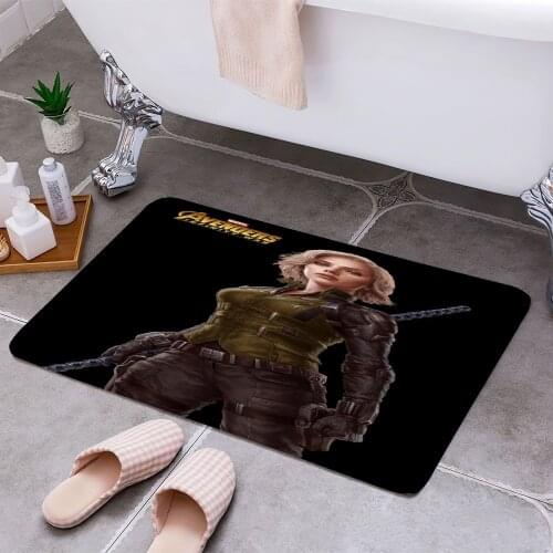 Black Widow 3D Print Doormats Rectangle Non-Slip DoorMat Bedroom Kitchen Entrance Print Door rugs Dropshipping