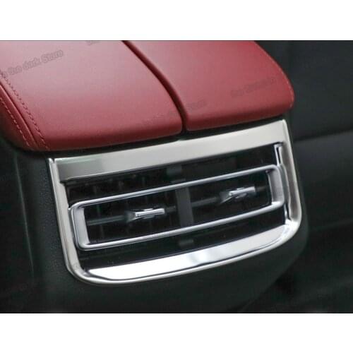 Lsrtw2017 Car Rear Armrest Air Outlet Vent Frame trims Interior Accessories Chrome for Changan Cs75 Plus 2020 2021 cs75plus
