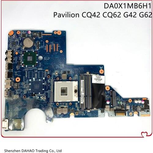 For HP Pavilion CQ42 CQ62 G42 G62 Laptop motherboard DA0X1MB6H1 595184-001 With HM55 Support I3 I5 100% Fully Tested