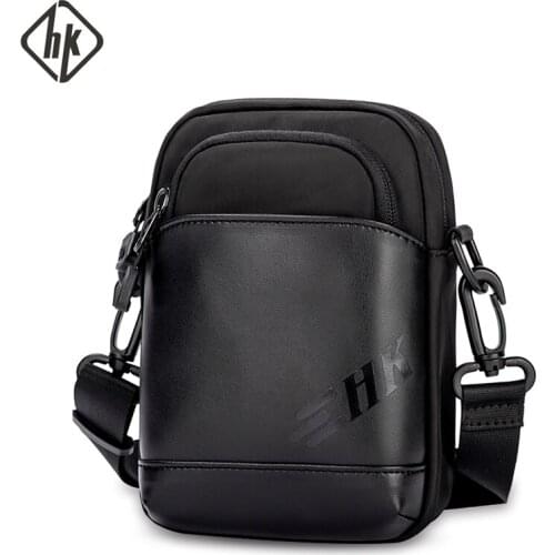 Hk Mens Multifunction crossbody bag multi-pocket side bag for men wallet male Casual mobile phone bag handbag man messenger bag