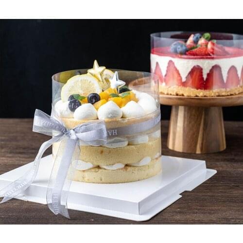 Mousse Border Cake Box Baking Pastry Packaging Box Cake Packaging Box Transparent Packaging Bag Box Cute Border Baking Packaging