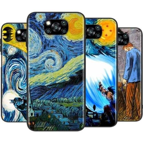 Van Gogh Starry Sky Art For Xiaomi Poco X3 GT NFC M2 X2 F2 F3 C3 M3 F1 Pro Mi Play Mix3 A3 A2 A1 6 Lite Soft Phone Case