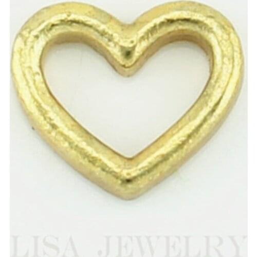 New Design Gold Hollow Heart Floating Charm Fits Floating Glass Lockets 10pcs/lot