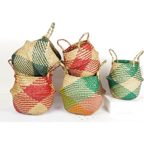 Rattan Bamboo Bathroom Laundry Storage Basket Sundries Toys Dirty Cloth Basket Household Decoration Storage Basket