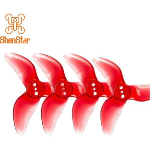2 Pairs AVAN Blur 2 inch 3- CW CCW Propeller Props for Babyhawk Racer FPV Mini Drone Quadcopter Accessory Parts Red Color
