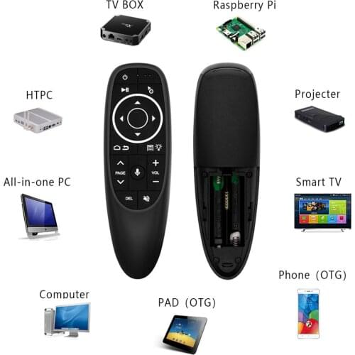 G10S Pro Backlit Air Mouse Smart Voice Remote Control Wireless Gyro Sensing Smart Remote Control IR Learning For Android TV Box