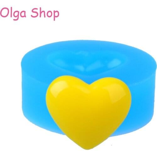 PYL149 17.4mm Heart Silicone Mold - Fondant, Sugarcraft, Cupcake Topper, Resin, Marshmallow, Candy, Jewelry, Chocolate, Icing