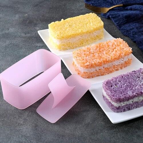 Creative DIY Rectangular Sushi Mold Rice Ball Food Press Making Mold Kit Childrens Food Tool Kitchen Accessories