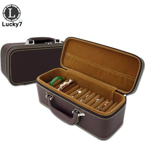 Bracelet Box PU Leatherette High-end Jewelry Ring Jewelry Watch Storage Box Black & Brown Color Bracelet Organizer Storage Case