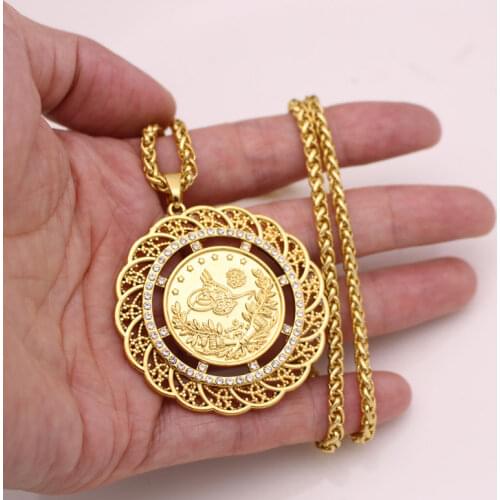 Turkey Coin Arab Coin islam muslim pendant necklace