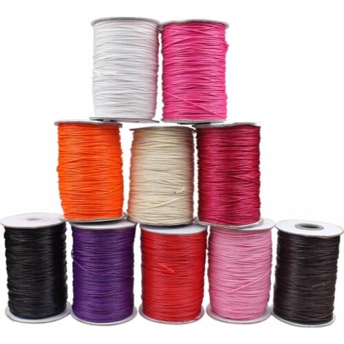 15meter/pack width 1.5mm HOT fashion colorful wax line/Wax wire Braided bracelet Jewelry Cord DIY Accessories Jewelry Findings