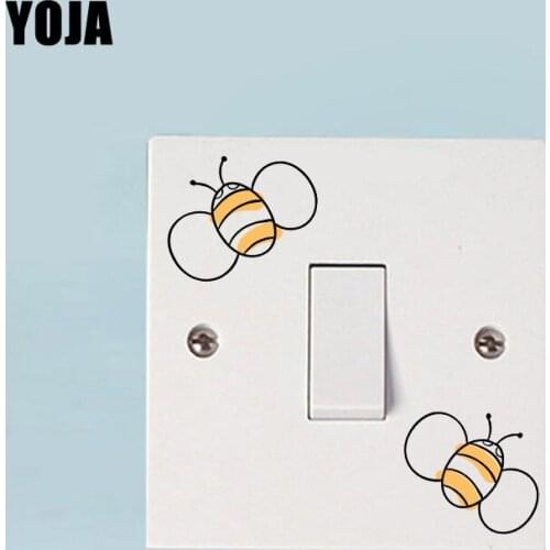 YOJA Happy Bees PVC Room Bedroom Home Decor Wall Sticker Colour Switch Decal 12ss0285