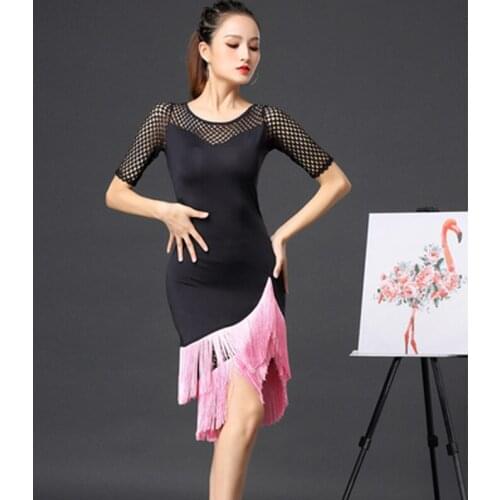 Latin dance skirt new female adult national dance costume practice tassel skirt performance dress