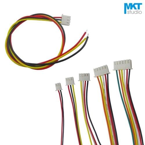 100Pcs 20cm Single XH2.54 Header AWG26 Colorful Wire Cable 2P 3P 4P