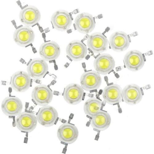 100pcs High Power 1W 3.2V 300mA / 2W~ 3W 3.4V 600mA Cool White Warm White Neutral White LED Bulb Diodes Light Lamp Bulb Parts