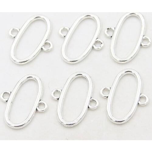 30PCS 15X20mm New Product Hollow Elliptical Connector Charms Pendant Jewelry Metal Alloy DIY Necklace Bracelet Earrings Marking