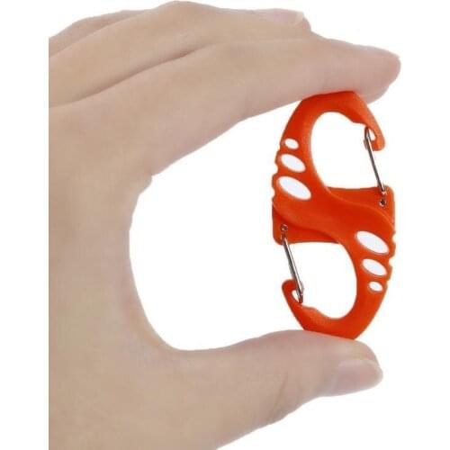 5pcs Tough S-Shaped Carabiner 8 Shape Carabiner Clip Hook Small Carabiner Keyring Camping Sports