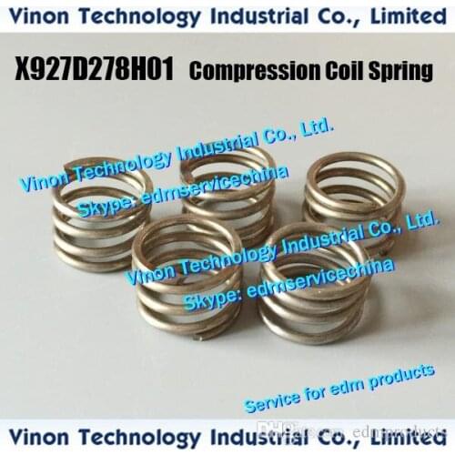 5pcs) X927D278H01 edm Compression Coil Spring M129-1 for Jet Nozzle M129C M129A for Mitsubishi SZ,SX,QA,RA X927-D278-H01,221000