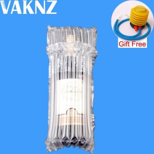 75um Red wine Air column Balloon Inflatable packaging air column bottle Roll film falling protection Buffer Bubble