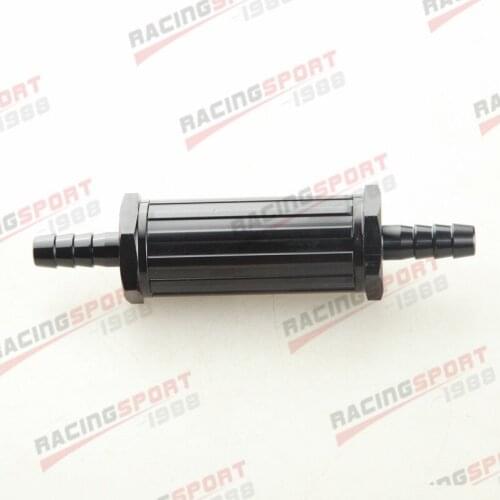 9mm Black Anodised Billet Magnetic Fuel Filter 30 Micron