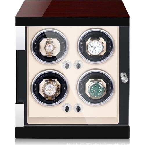 Automatic Watch Winders Box Carbon Fiber Winding Watch Winder 4 Epitopes Rotator Luxury Rotating Display Storage Box LED Light