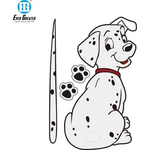 Car Stickers Animal Funny Dalmatian Dog Moving Tail Stickers Rear Windshield Window Wiper Decals Car-Styling Decor Sticker