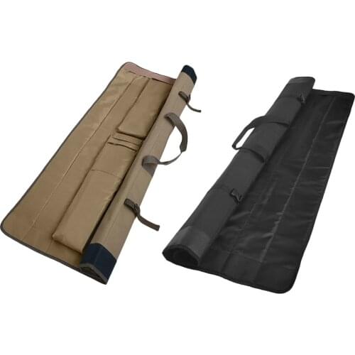 Roll Up 600D Oxford Fishing Rod Case Organizer Travel Carry Bag for 4pcs Fishing Pole Carrier Carrying