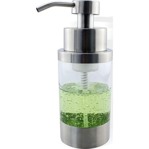 Stainless Steel Soap Liquid Dispenser Pump Bottle Kitchen Countertop Refillable Accessory Acrylic Home Decor Gadget For Lotion