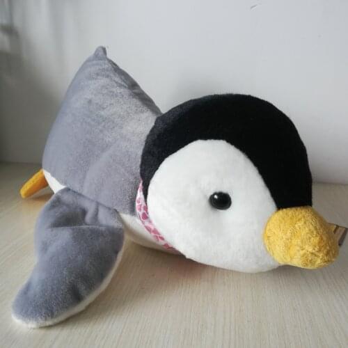 New toy about 40cm lovely prone penguin plush toy soft doll throw pillow birthday gift b2622