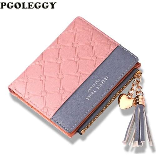 Wallet Woman Female Coins Cute Small Leather Wallet Zipper Tassel Purse Female Clutch Carteira Card Holder Feminina Women Wallet