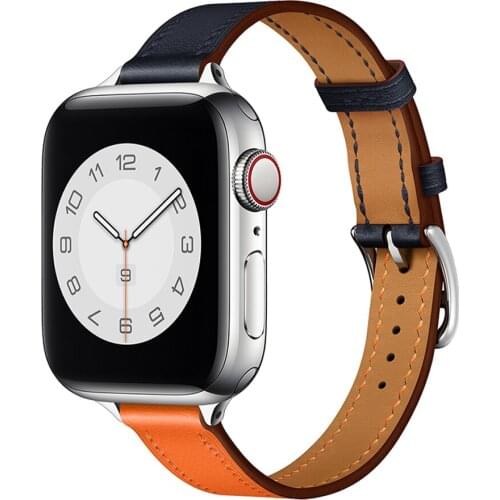 Attelage Leather strap For Apple Watch band 44mm 40mm 42mm 38mm Single Tour watchband bracelet iWatch Series 3 4 5 6 SE strap