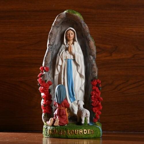Beautiful Virgin Mary Figurine Sculpture Christian Wedding Gift Christmas Desktop Display Decors Renaissance Collection