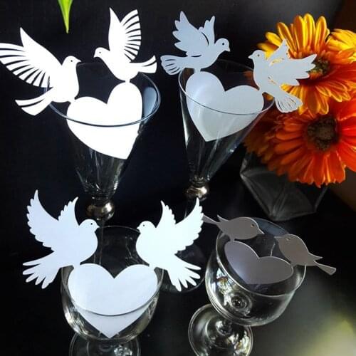 Miss Vintage New Dies 4 Dove Bird Place Card Wedding Metal Cutting Dies Diy Album Scrapbooking Stencil Die Cuts Card Making