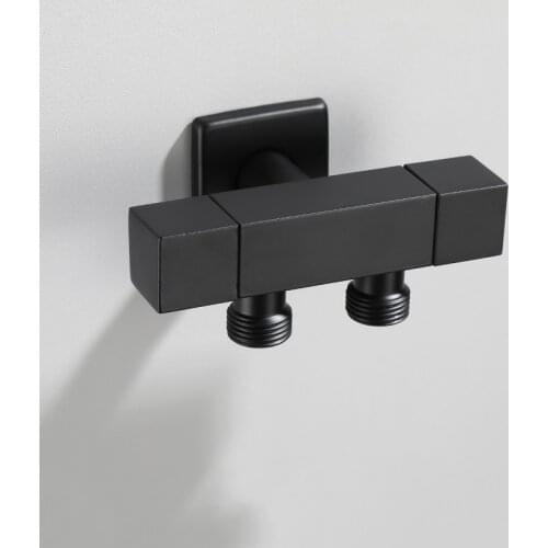 1PC Black Multi-Function Washing Machine Faucet Brass Bathroom Mop Tap Water Taps Angle Valve