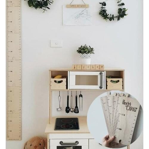 1 Set Height Charts Nordic Style Splice Type Wall Decorations Wood Height Growth Chart for Home