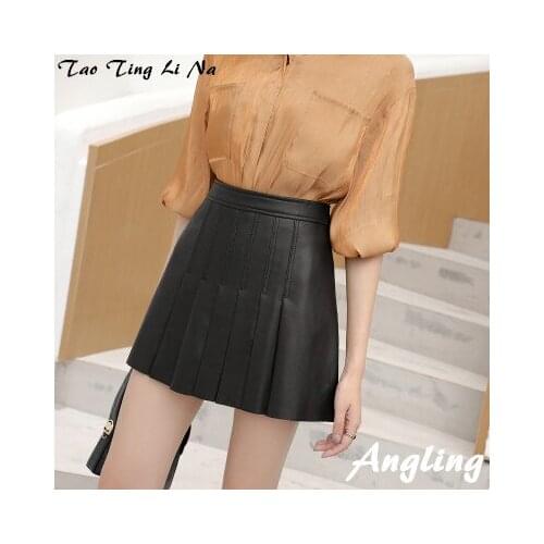 Top brand Fashion 2020 New Genuine Real Sheep Leather Skirt J9 high quality