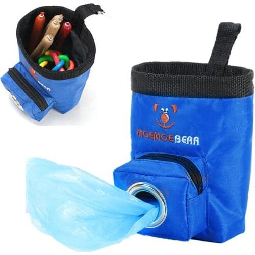 Outdoor Portable Pet Dog Snack Waist Bag Walking Dog Food Treat Bag Training Pet Carrier Pouch Dog Waste Poop Bag Dispenser