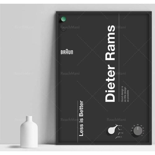Dieter Rams Poster, Less but better, Design Quotes, Dieter Rams Print, Braun Poster, Dieter Rams Braun print, Braun art