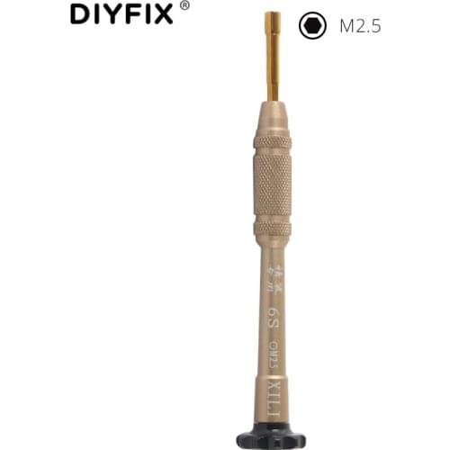 DIYFIX Precision 2.5mm Hexagon Hex Socket Head Screwdriver for iPhone 6S Middle Plate Logic Board Repair Hand Tools