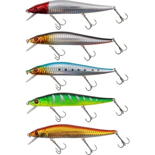 1pcs 14cm/19g Fishing Lure Minnow Wobblers Artificial Bait Different Colors Professional Carp Fish Bass Lure Fishing Tackle