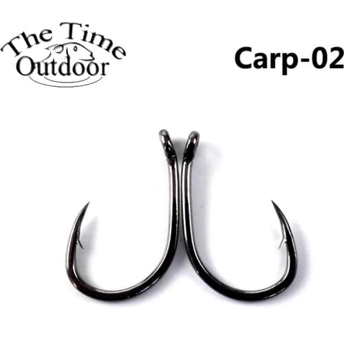 100pcs High Carbon Steel Black Carp Fishing Hooks Barded Fishhooks Carp Anzuelos