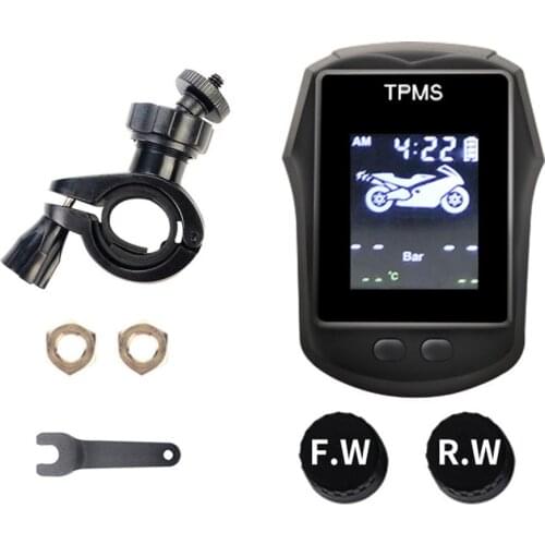 Motorcycle Digital Tire Pressure Monitoring System Motorcycle USB External TPMS With LCD Display External Sensors
