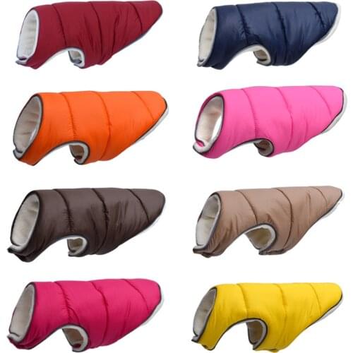 Warm Large Dog Clothing Reflective Pet Jacket Winter Fleece Dog Coat for Small Big Dogs Outfit Chihuahua Vest Pet Product XS-6XL
