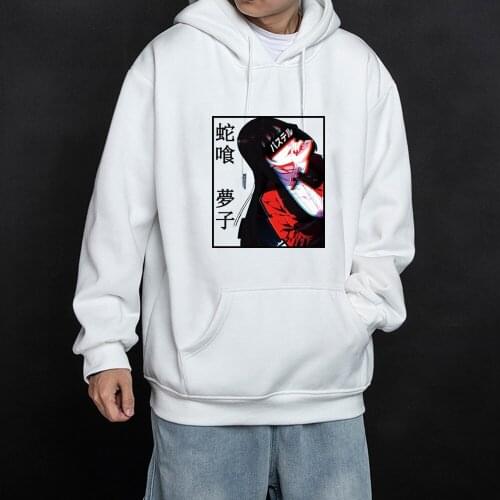 Anime Kakegurui Yumeko Jabami Hoodie Sweatshirt Casaul Tops For Men Women Loose Hooded Pullover
