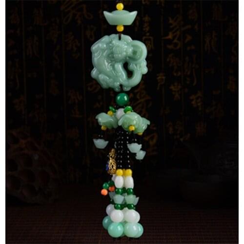 Car Inside Hanging Accessories In and Out of The Car Is Covered with Crystal Calabash Decorated with Peace Symbols