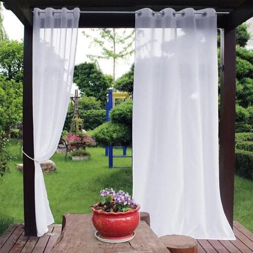 Waterproof Indoor Outdoor Curtains Sun Blocking Curtains for Bedroom Porch Pergola Cabana