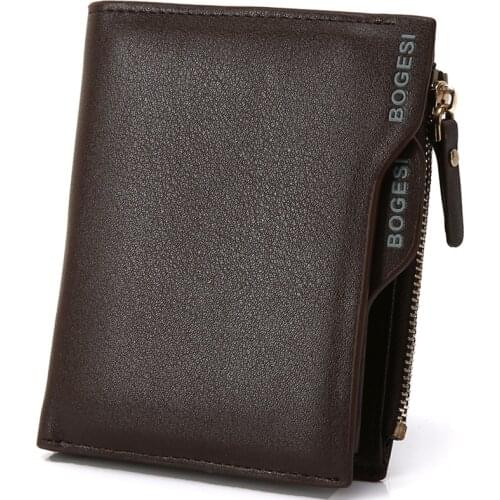 High Quality Soft PU Leather Mens Wallet Male Short Wallets Small Casual Bi-Fold Card Holder Coin Purse Photo Holders Leisure