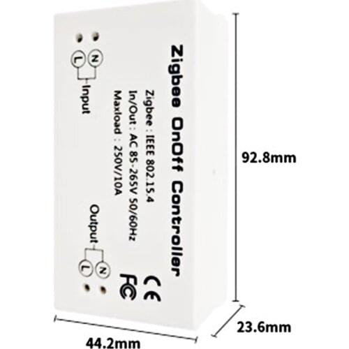 Zigbee On/Off Controller Smart Switch APP Remote Control Smart Home Module AC85-265V 10A White Switches
