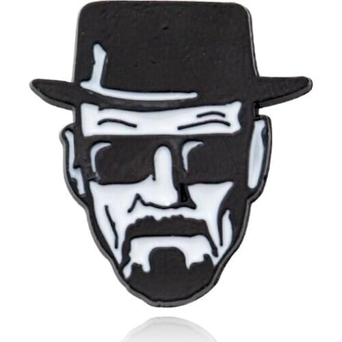 Breaking Bad Walter white Punk Zinc Alloy pins backpack pride clothes medal shirt hat insignia badges brooches men women